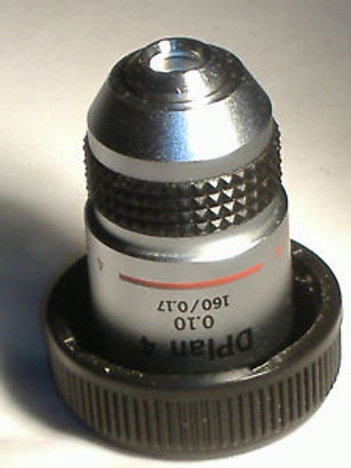 Olympus DPlan 4 0.10 160/0.17 Microscope Objective (#2A)