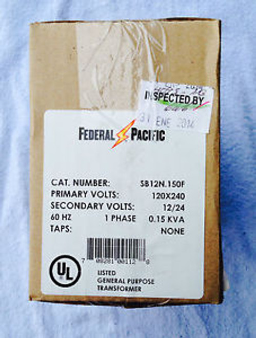 SB12N.150F FEDERAL PACIFIC BUCK-BOOST TRANSFORMER  New