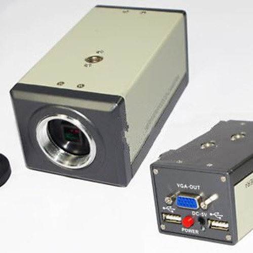 HD CMOS VGA Industrial Lab C-mount Microscope Camera + USB Disk Video Recorder S
