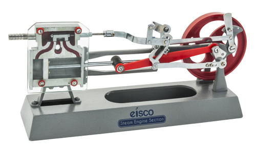 Eisco Labs Steam Engine Model - Working Piston, Slide Valve, and Link Motion