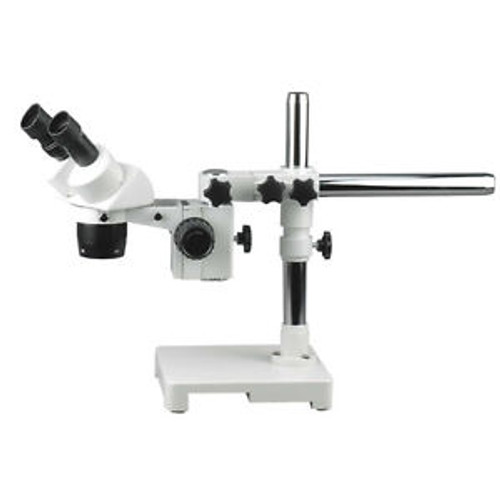 AmScope SW-3B24 20X & 40X Stereo Microscope with Single-Arm Boom Stand