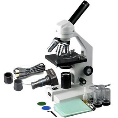 AmScope M500B-MS-P 40X-2000X Student Compound Microscope + USB Digital Camera