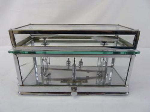 VINTAGE GLASS APOTHOCARY SCALE STYLE 285,CLASS A 120GR TORSION BALANCE COMPANY