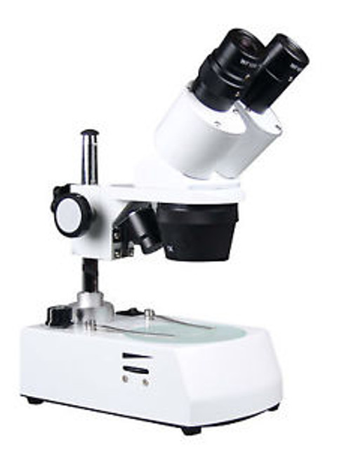 20-40x  Binocular Stereo Microscope w Top Bottom Pole Type Light Stand