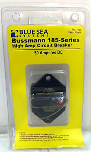Blue Sea Systems Bussmann 185-Series High Amp Circuit Breaker 50 Amp PN:7000