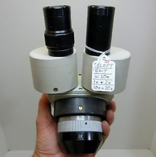 SELOPT EMT Microscope, W10X Eyepieces Dual 10X or 20X, 84mm Head NICE OPTICS #55