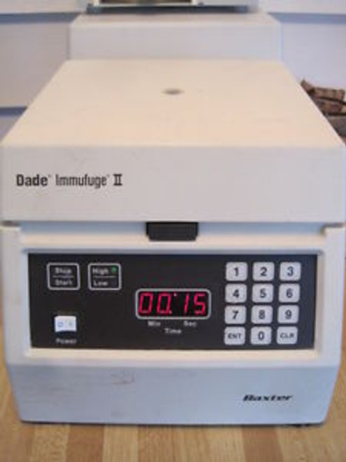 Baxter Dade Immufuge II Cell Washing Cell Prep Centrifuge w Rotor ~