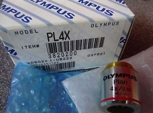 Olympus Plan 4x 0.10 ?/-  Microscope Objective - New, Open Box --6310
