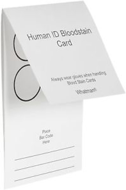 Whatman WB100014 Bloodstain Card (Pack of 100) Brand New!