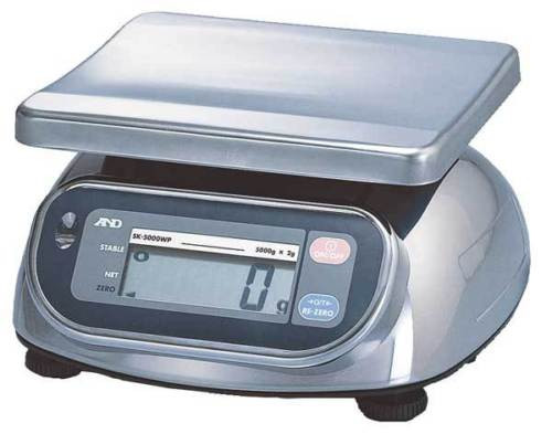 Digital Compact Bench Scale 5000g Capacity A&D WEIGHING SK-5000WP