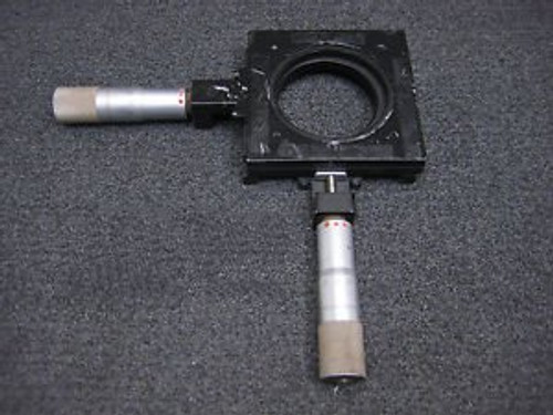 Large XY Positioner w/ Micrometers 50mm travel each axis (Made in Germany)