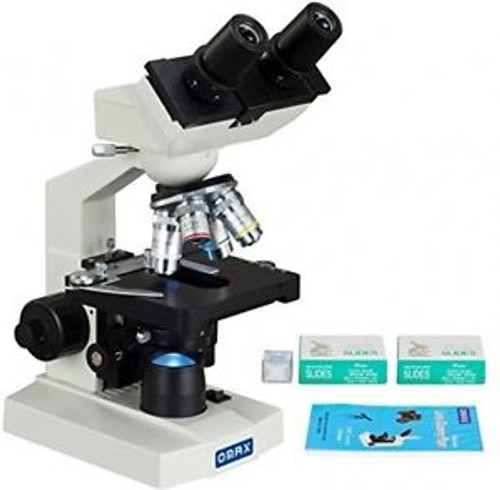 NEW OMAX 40X-2000X Lab LED Binocular Compound Microscope /w Mechanical Stage