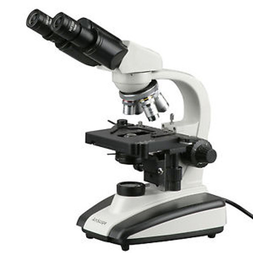 40X-1000X LED Binocular Compound Microscope with 3D Stage & Reversed Nosepiece