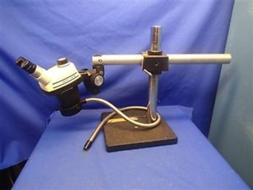 BAUSCH & LOMB STEREOZOON4 MICROSCOPE w/BOOM STAND, LIGHT RING, & EYEPIECES