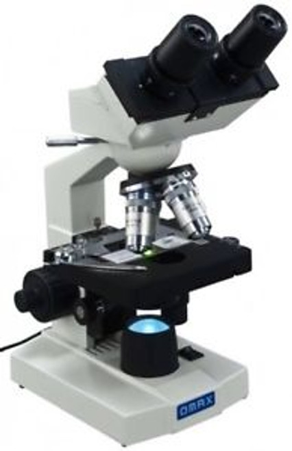 OMAX 40X-2000X Lab LED Binocular Compound Microscope With Double Layer Stage