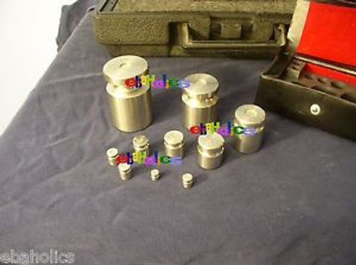 rice lake class F calibration weight set 12595 10 weights range 1 lb. to .05 oz.