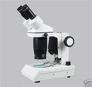 10x-20-30-60x  Binocular Stereo Microscope w Top Bottom Light Stand