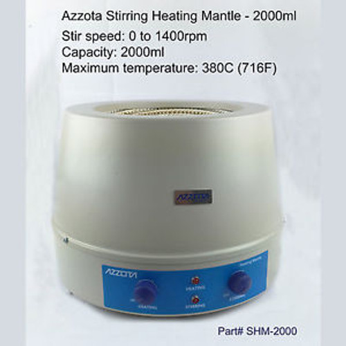 Azzota SHM-2000, Stirring Heating Mantle - 2000ml, 450W, 0 to 1400rpm,