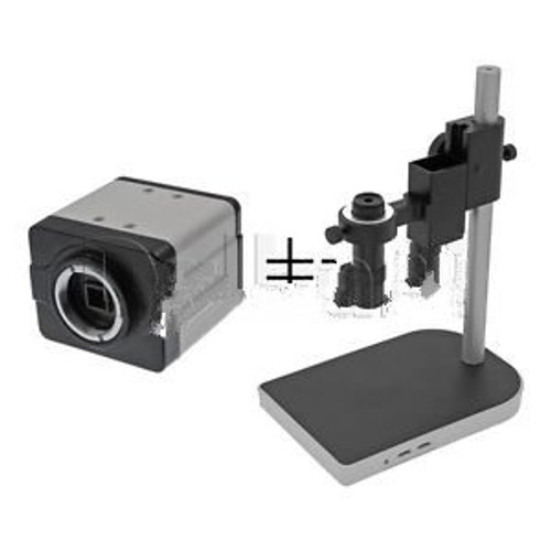 New Digital Microscope Camera Body With Stand And Lens White C-Mount Vga Video