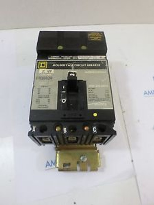 Used Square D FA36020  20 amp 600 volt I line circuit breaker  FA