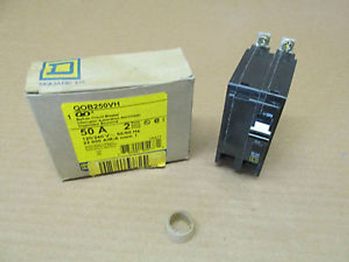 NIB Square D QOB QOB250VH Circuit Breaker 50 Amp 2 Pole 120 / 240 V Bolt On 22KA