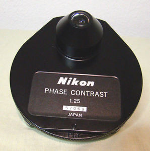 Nikon Microscope Phase Contrast Dark Field Condenser 1.25 DF Ph1 Ph2 Ph3 Ph4