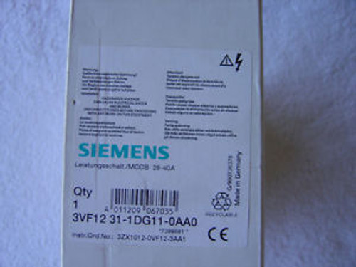 NIB Siemens Circuit Breaker    3VF12 31-1DG11-0AA0      28-40A