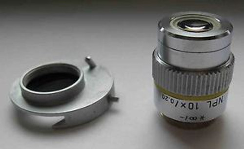 Leitz Wetzlar, ?/-, NPL, 10X/0.20, objective lens + adapter mount to microscope