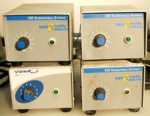 4 USED VWR Submersible Magnetic Stirrer Mdl 230 60-2000RPM w/out Submersible LOT