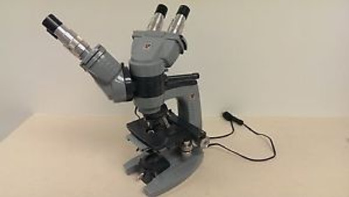 American Optical AO Spencer 1036A Dual View Teacher Microscope Teaching