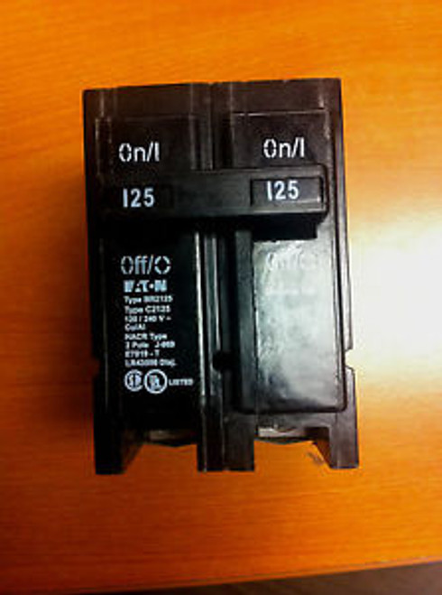 EATON CUTLER-HAMMER BRH2125 TYPE BR 2 POLE 125A CIRCUIT BREAKER