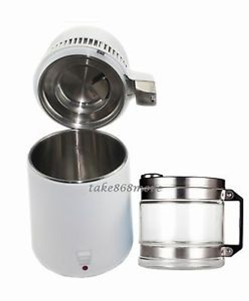 Water Distiller Purifier Filter Stainless Steel Filter/Cap Glass Water Bottle 4L