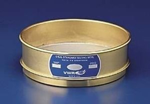 VWR Testing Sieves, 12 Brass Frame, Stainless Steel Wire Cloth 140BS12F Full