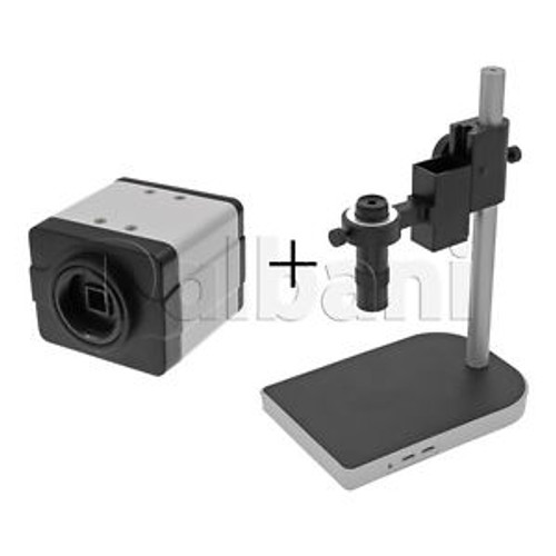 New Digital Microscope Camera Body with Stand & Lens 2MP 1280x720 White C-Mount