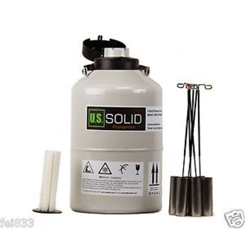 U.S.Solid® 6L Liquid Nitrogen Tank Cryogenic Container Storage Dewar+6Pcs Pails