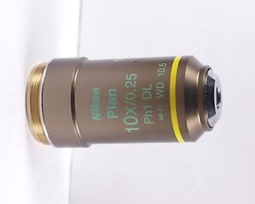 Nikon Plan 10x /.25 Ph1 DL Infinity Phase Contrast Eclipse Microscope Objective