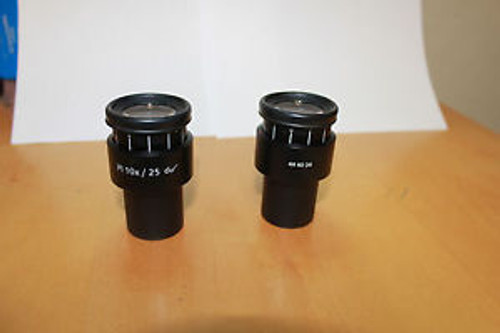Zeiss Microscope Eyepieces PL 10X25 Br. Foc.