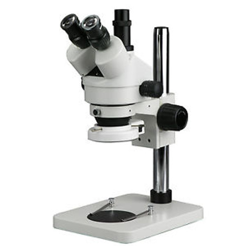 7X-45X Stereo Trinocular Microscope With 14 Pillar Stand & 64 LED Ring Light