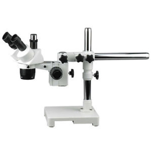 10X-15X-30X-45X Trinocular Stereo Microscope with Single Arm Boom Stand