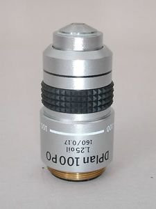 Olympus Microscope Objective, DPlan 100x Oil PO