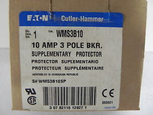 eaton  cutler hammer wms3b10 10 amp 3 pole breaker