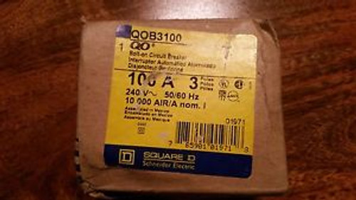 Square D QOB3100 Circuit Breaker New In Box