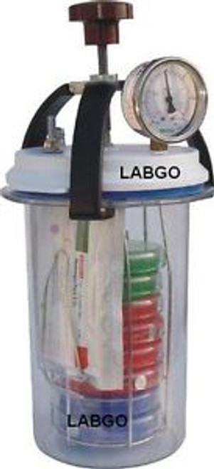 Anaerobic Culture Jar 3.5 Lit, (With Vaccum Cum Pressure Gauge) LABGO 107