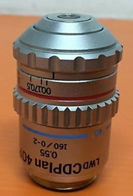 OLYMPUS LWD CD PLAN 40PL LWDCDPLAN40PL 0.55 160/0-2 MICROSCOPE OBJECTIVE OLYMPUS LWD CD PLAN 40PL LWDCDPLAN40PL 0.55 160/0-2 MICROSCOPE OBJECTIVE