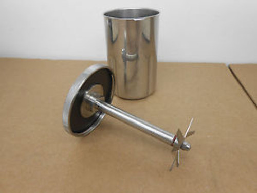 USED OMNI 17062 200ml STAINLESS STEEL CHAMBER ASSEMBLY WITH 2 BLADE.