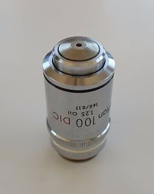 Nikon 100x Plan DIC 1.25 N.A. Oil Immersion Microscope Objective 160/0.17