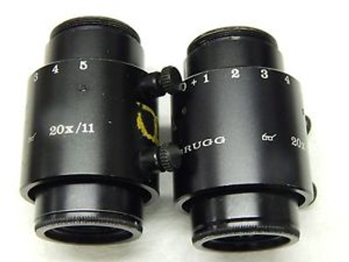 Pair Wild Heerbrugg 20x/11 Microscope Lens