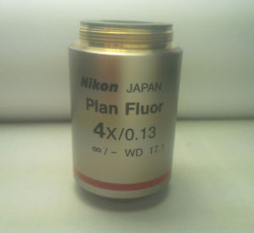 Nikon Plan Fluor 4x / 0.13  ?/- WD 17.1 Microscope Objective