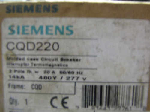 Siemens CQD220 2 pole 20 amp breaker