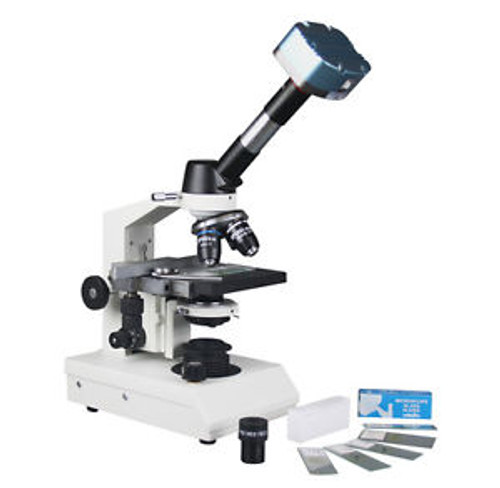 2000x Medical Microscope w USB Camera Movable Condenser Mech Stage Vari Light
